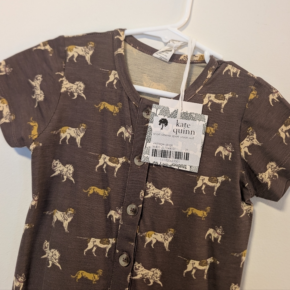 Kate Quinn Vintage Dogs Union Suit 2t